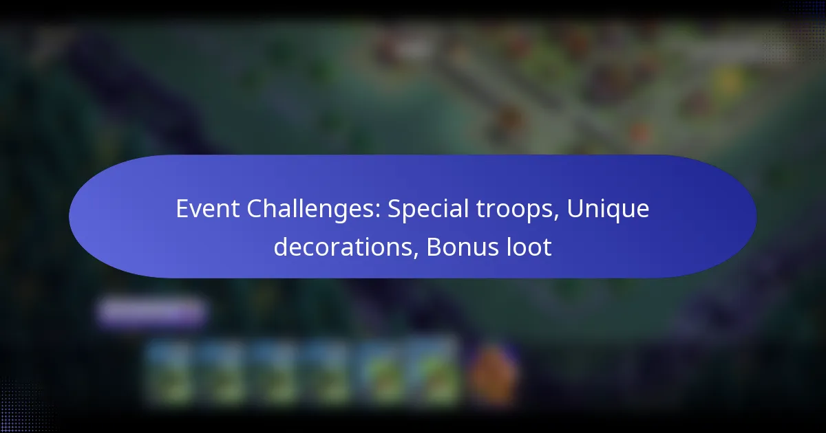 Read more about the article Event Challenges: Special troops, Unique decorations, Bonus loot