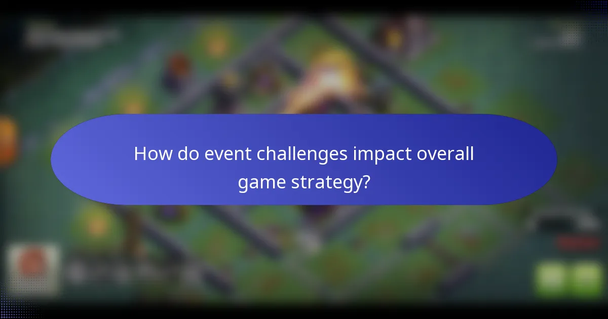 How do event challenges impact overall game strategy?