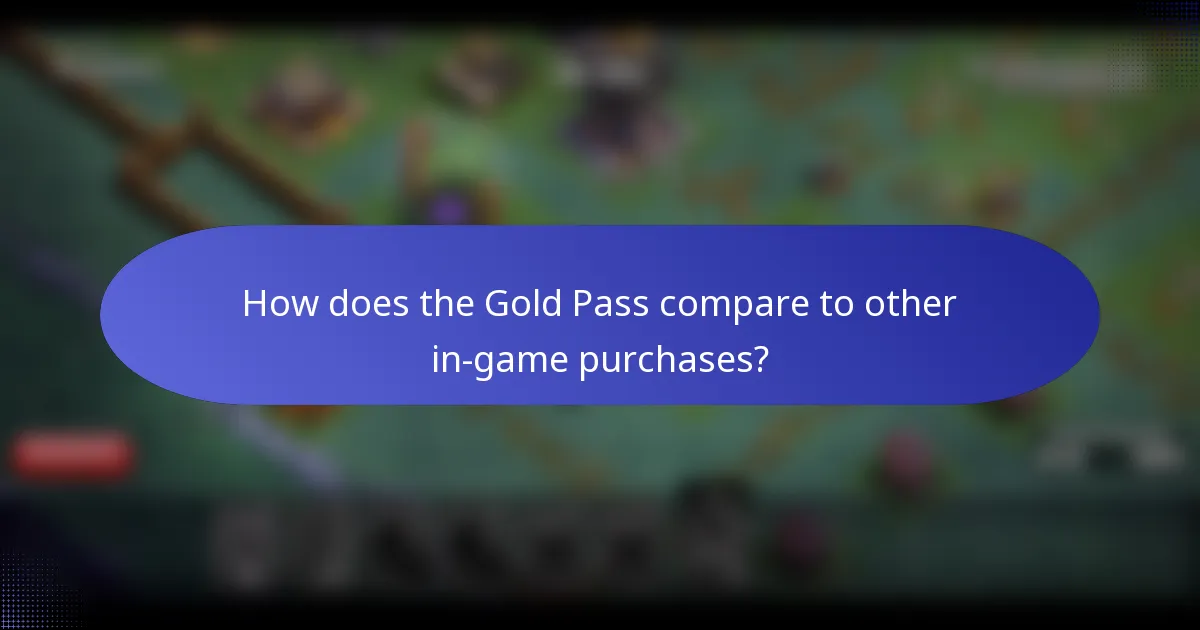 How does the Gold Pass compare to other in-game purchases?