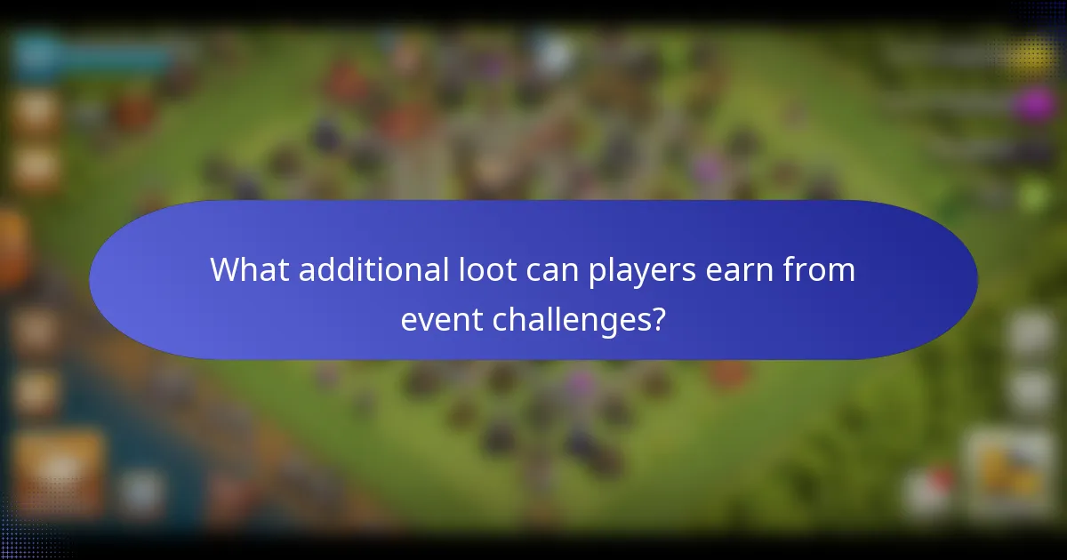 What additional loot can players earn from event challenges?