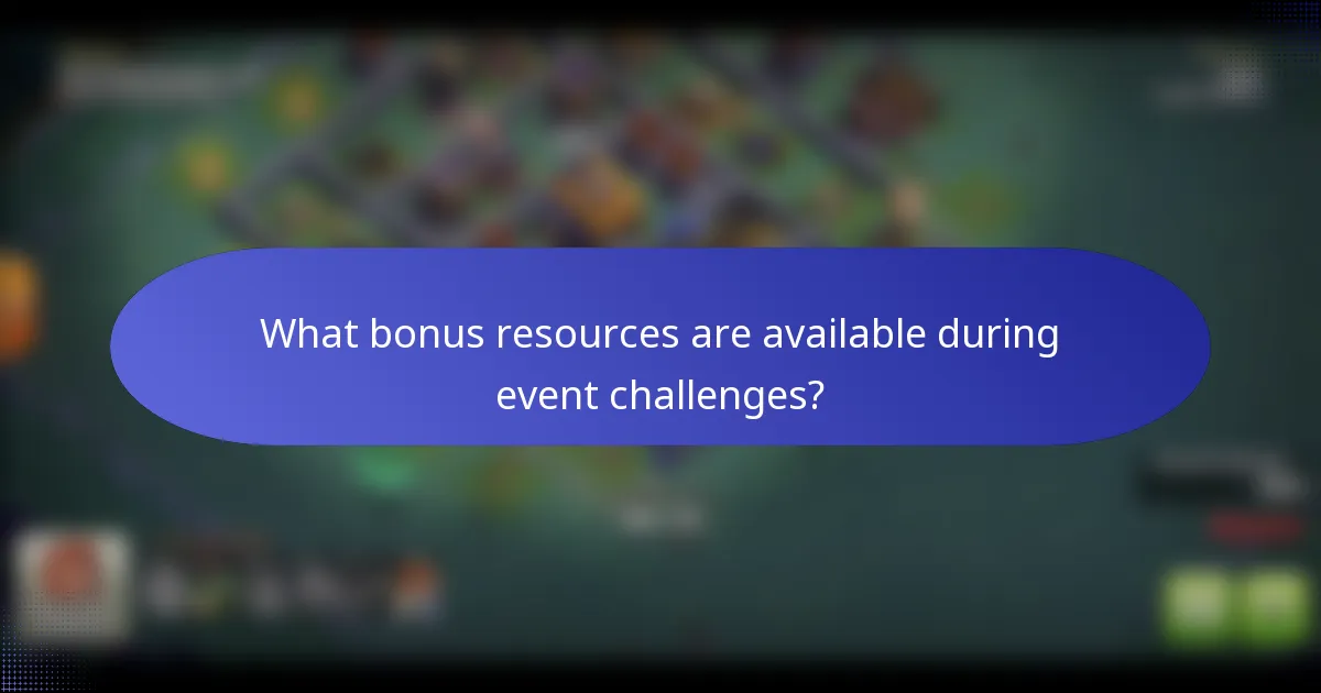 What bonus resources are available during event challenges?