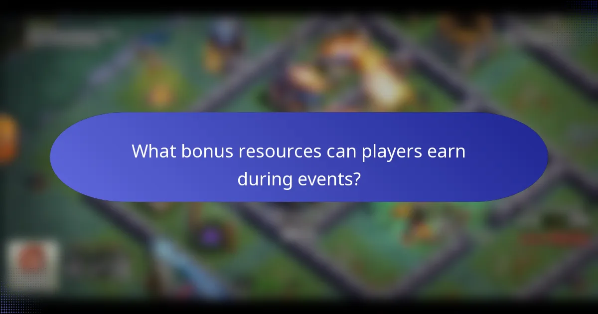 What bonus resources can players earn during events?