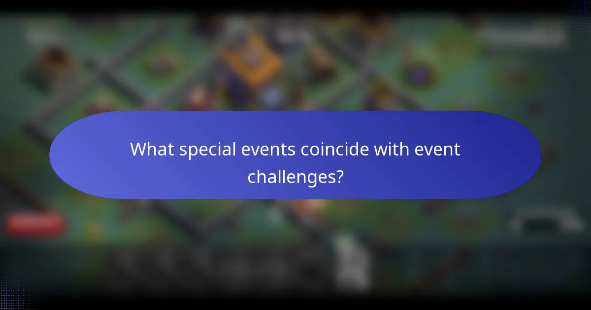 What special events coincide with event challenges?