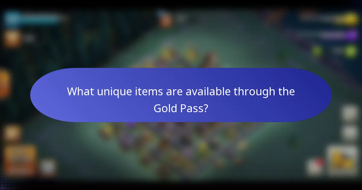 What unique items are available through the Gold Pass?