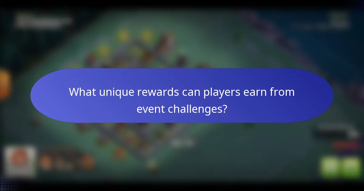 What unique rewards can players earn from event challenges?