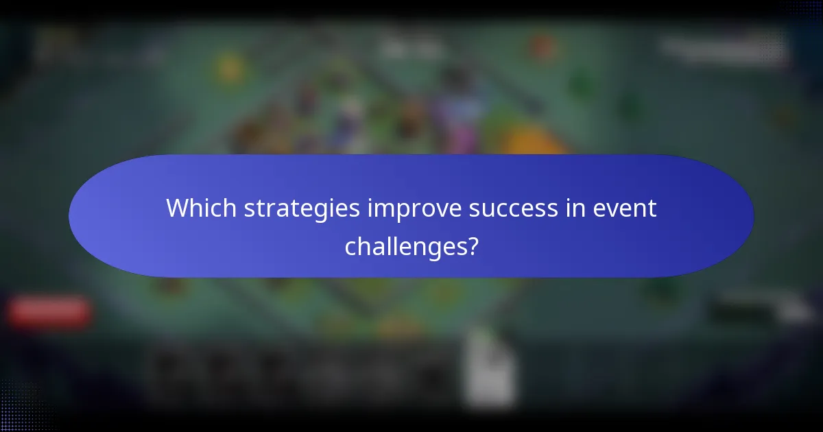 Which strategies improve success in event challenges?
